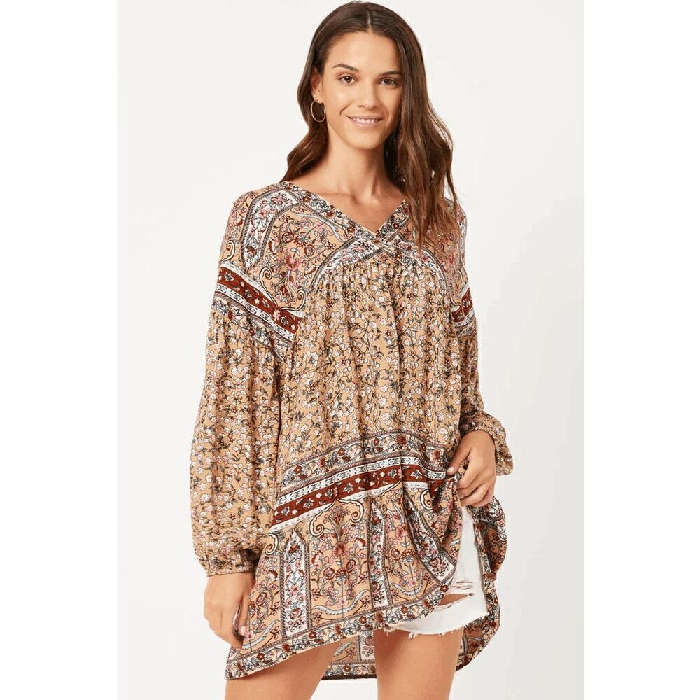 NWT Hayden Girls Floral Print Surplice Tunic Women's XL